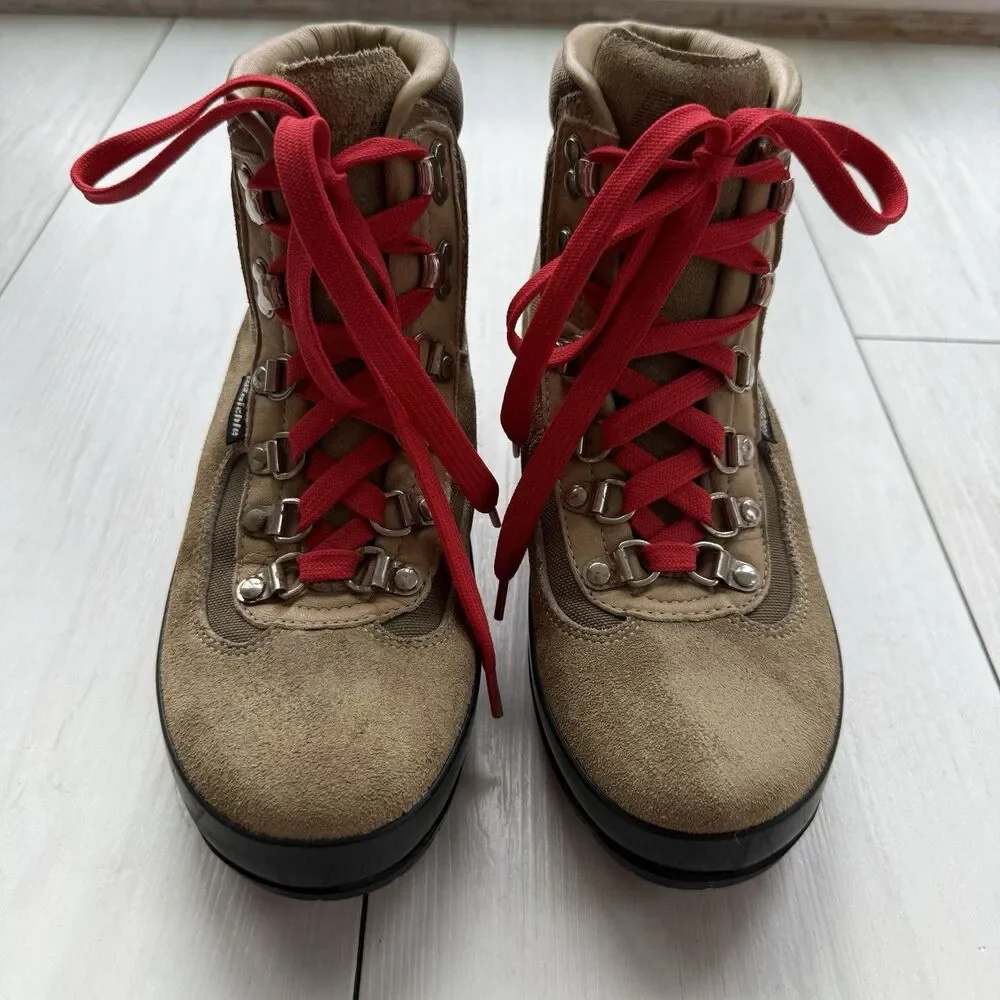 Vintage Raichle Men's Size 8 M Swiss Suede/Canvas Hiking Mountaineering Boots